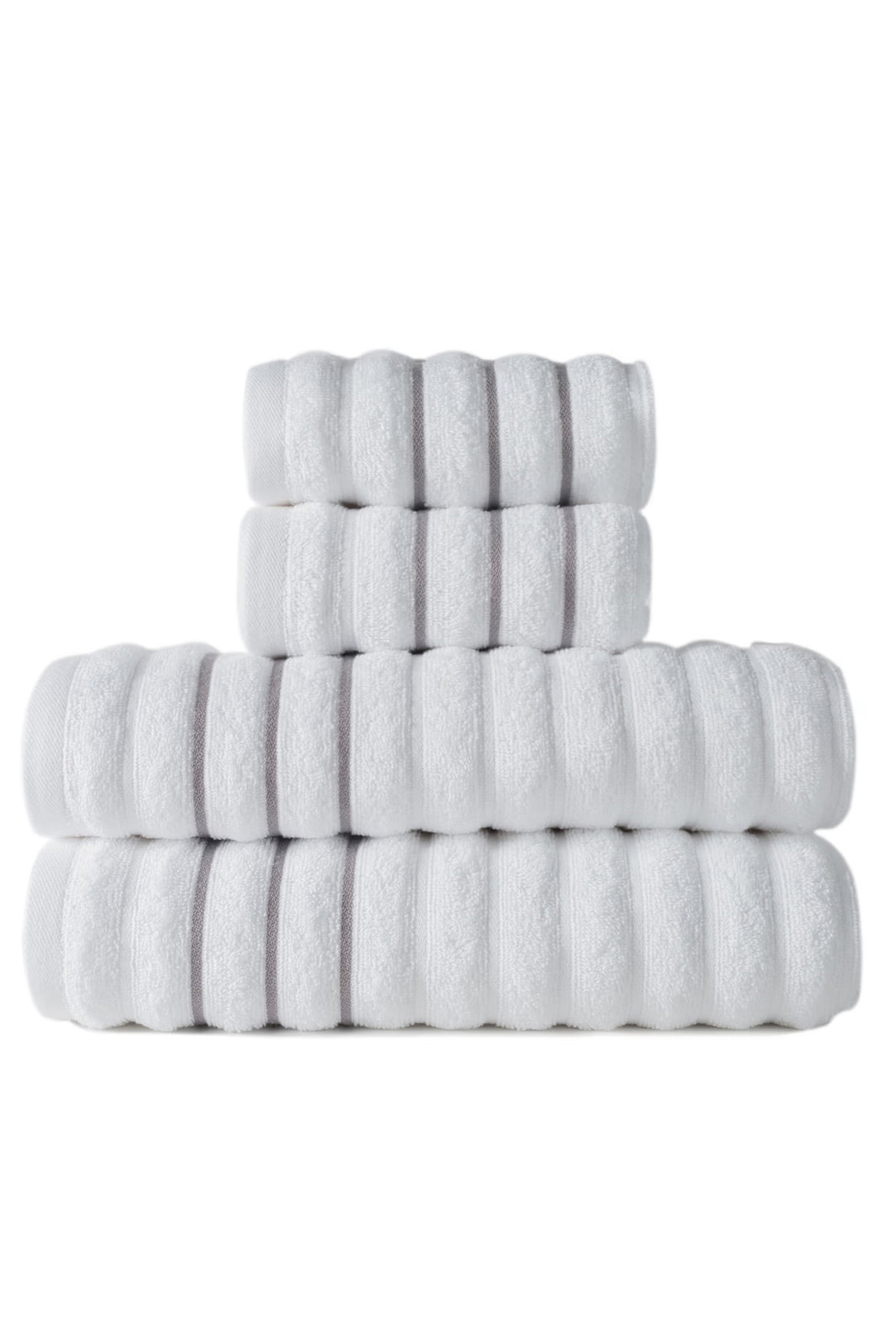 Jogo de Toalha 4 Peças Wave - Branco Jogo Banhão Jogo de Toalha 4 Peças Wave - Branco Jogo Banhão