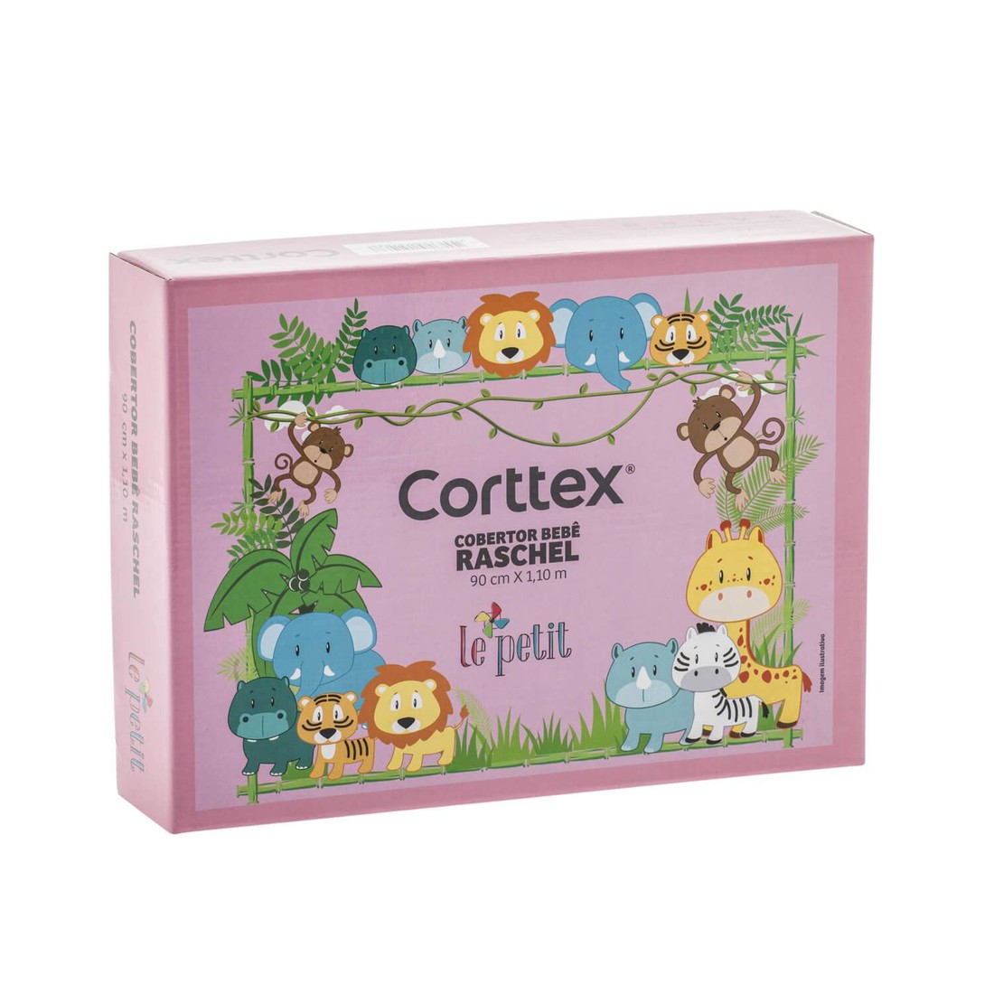 Cobertor Bebê Raschel Gatinha Rosa Antialérgico - Corttex