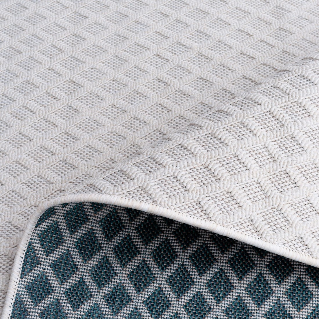 Tapete Uso Interno e Externo Egípcio Hurgh Diamond Off White Tapete Uso Interno e Externo Egípcio Hurgh Diamond Off White