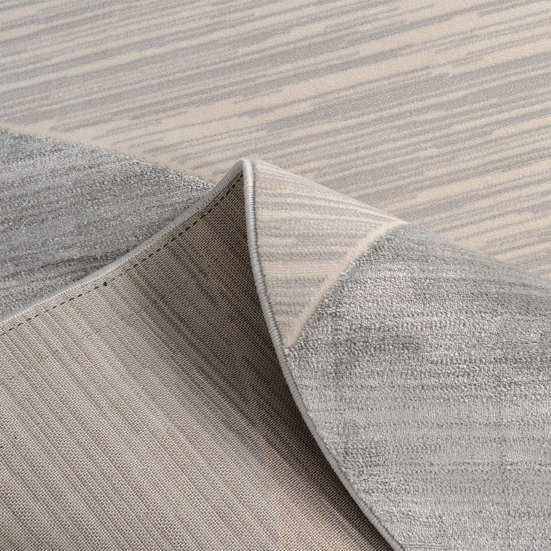 Tapete Organico Sala e Quarto Unique Cinza Mesclado 140x200