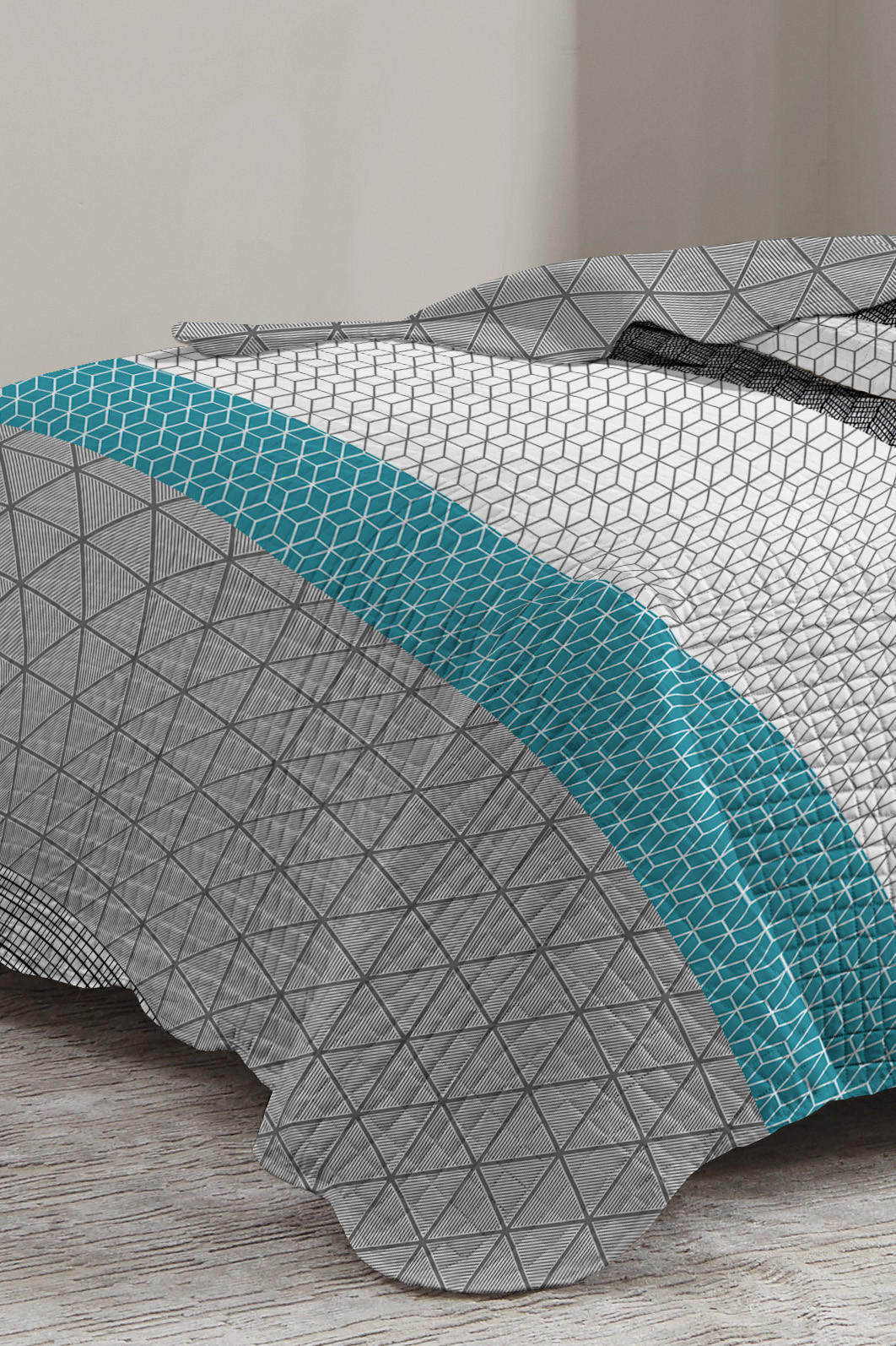 Kit Cobre Leito Colcha King 3 Peças Boutis Estampada Dupla Face -  Bristol