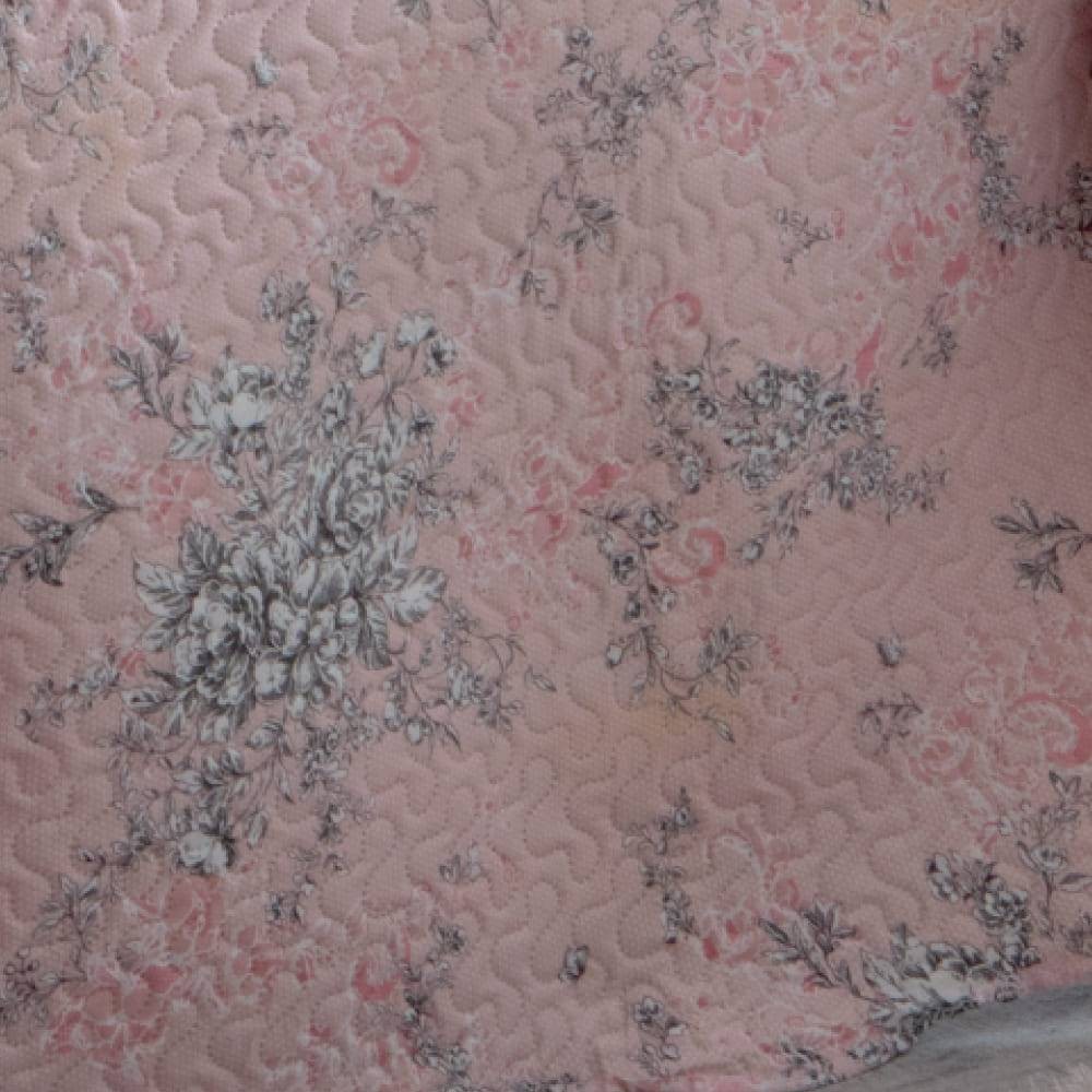 Kit  Cobre-leito King Bouti Microfibra Ultrasonic Estampada 2,60 x 2,80 m + 2 Porta-travesseiros - Beatriz