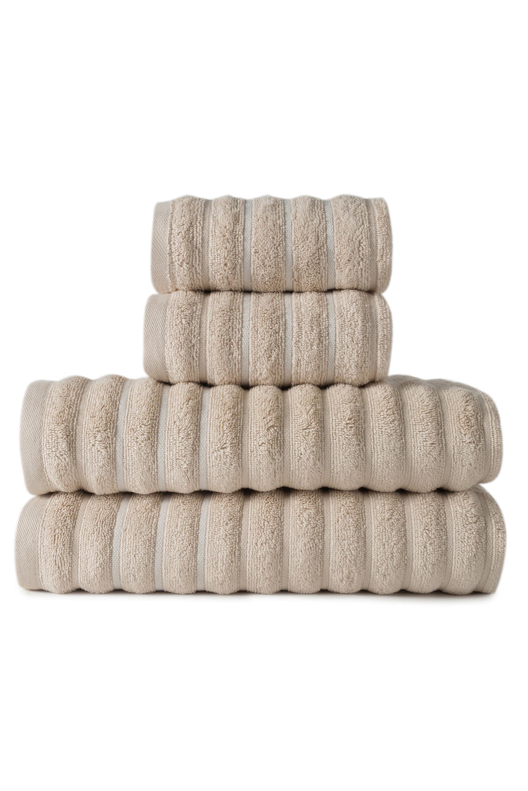 Jogo de Toalha 4 Peças Wave - Bege Jogo Banho Jogo de Toalha 4 Peças Wave - Bege Jogo Banho