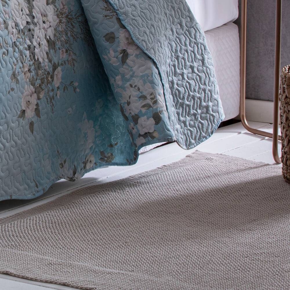 Kit  Cobre leito Queen Bouti Microfibra Ultrasonic Estampada 2,40 x 2,60 m + 2 Porta-travesseiros - Marie