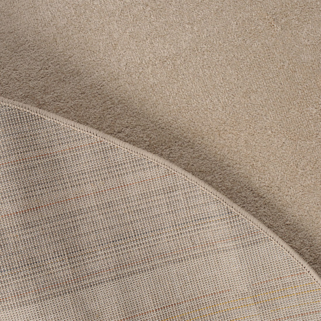 Tapete para Sala Essenciais Liso Bege Organico 4