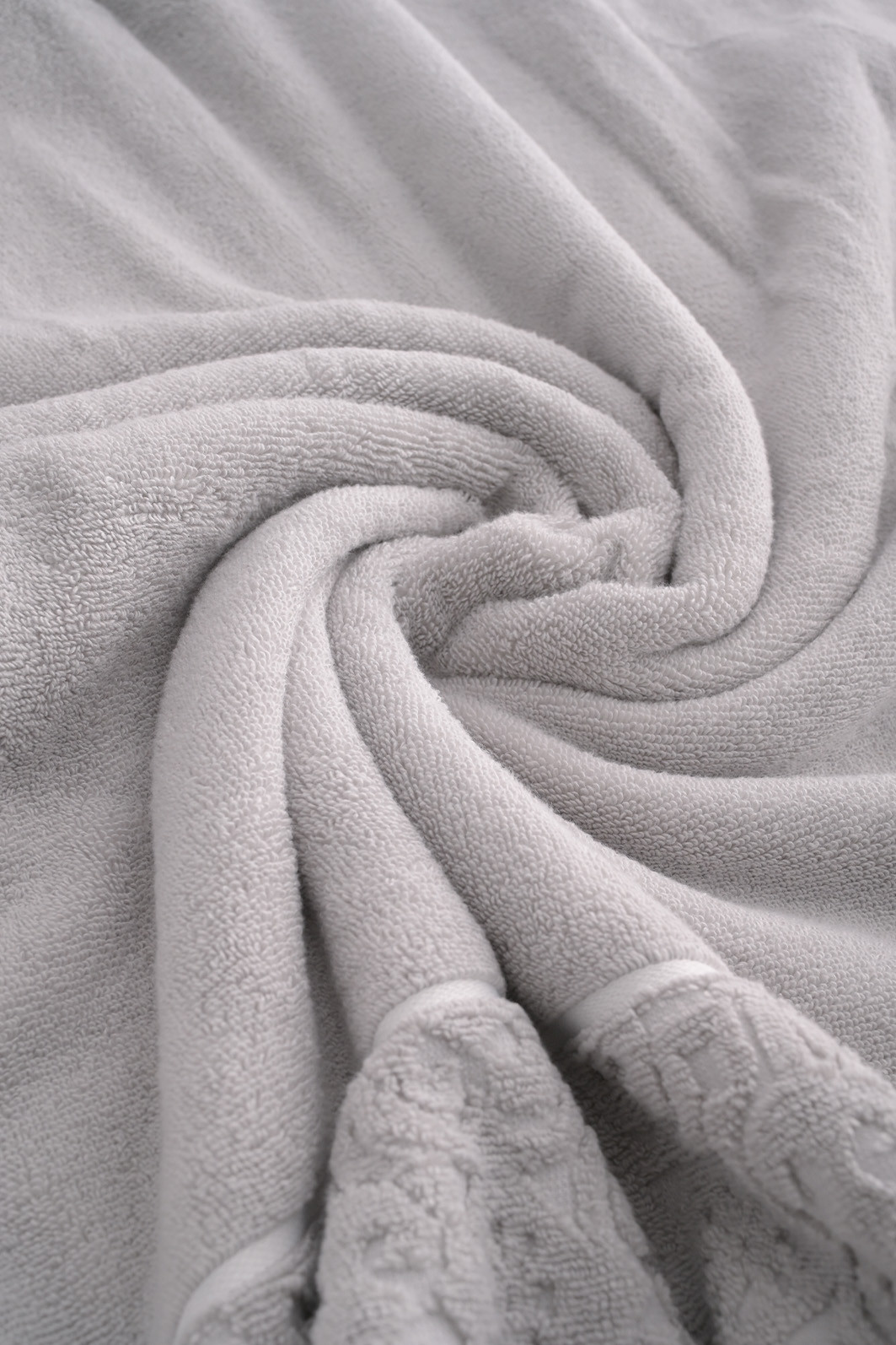 Toalha Banhão 500g Super Soft Zero Twist Arabesco 80cmx150m Cinza