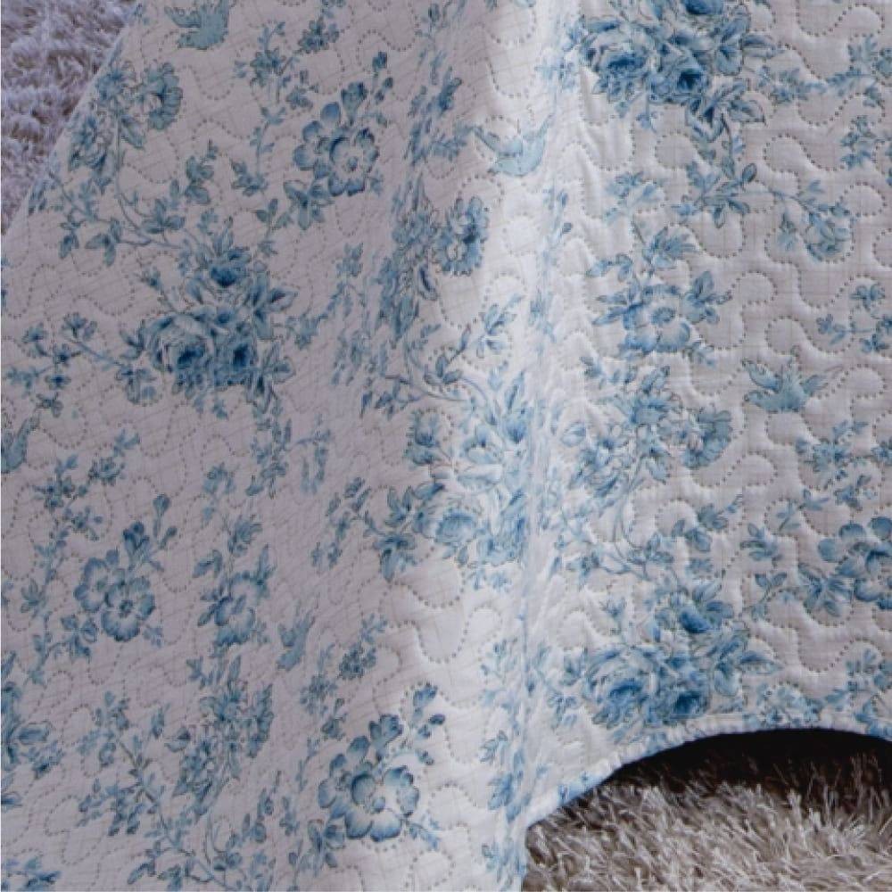 Kit  Cobre-leito Queen Bouti Microfibra Ultrasonic Estampada 2,40 x 2,60 m + 2 Porta-travesseiros - Mery