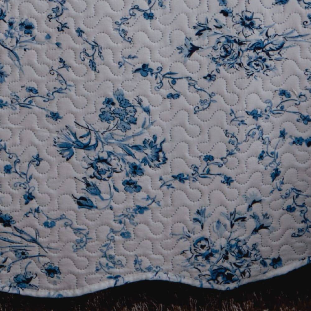 Kit  Cobre-leito Queen Bouti Microfibra Ultrasonic Estampada 2,40 x 2,60 m + 2 Porta-travesseiros - Catarina