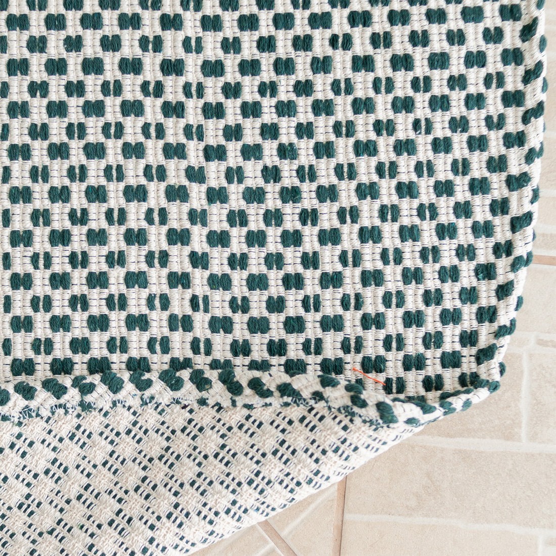 Tapete Redondo para Sala 2,00m de Algodão Contemporâneo Pilão Verde Tapete Redondo para Sala 2,00m de Algodão Contemporâneo Pilão Verde