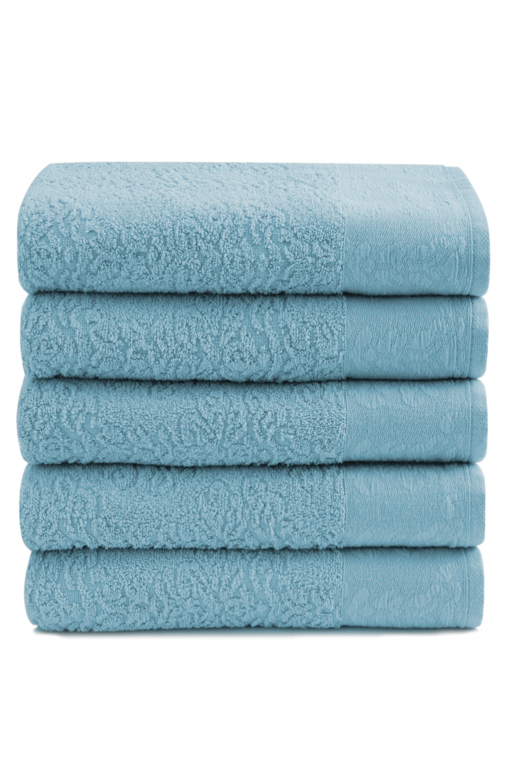 Jogo De Toalhas 5 peças Banho Fio Penteado Splendore Azul