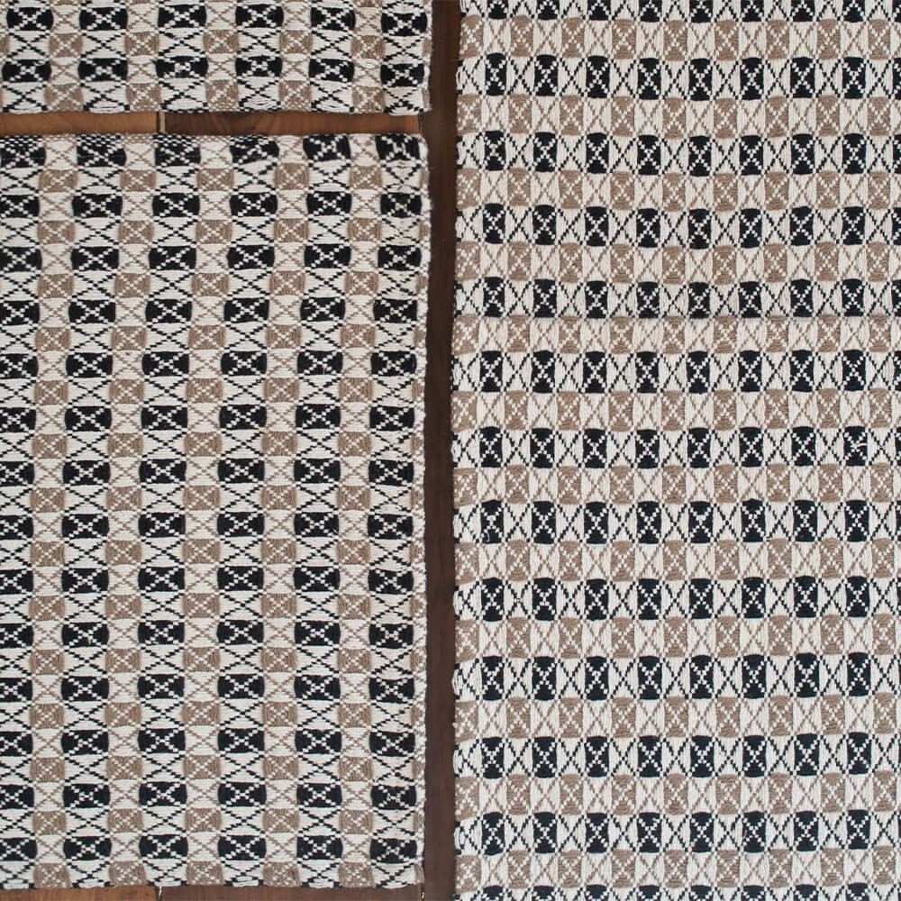 Kit de Cozinha 3 Peças Algodão Marrocos Preto c/ Bege Kit de Cozinha 3 Peças Algodão Marrocos Preto c/ Bege