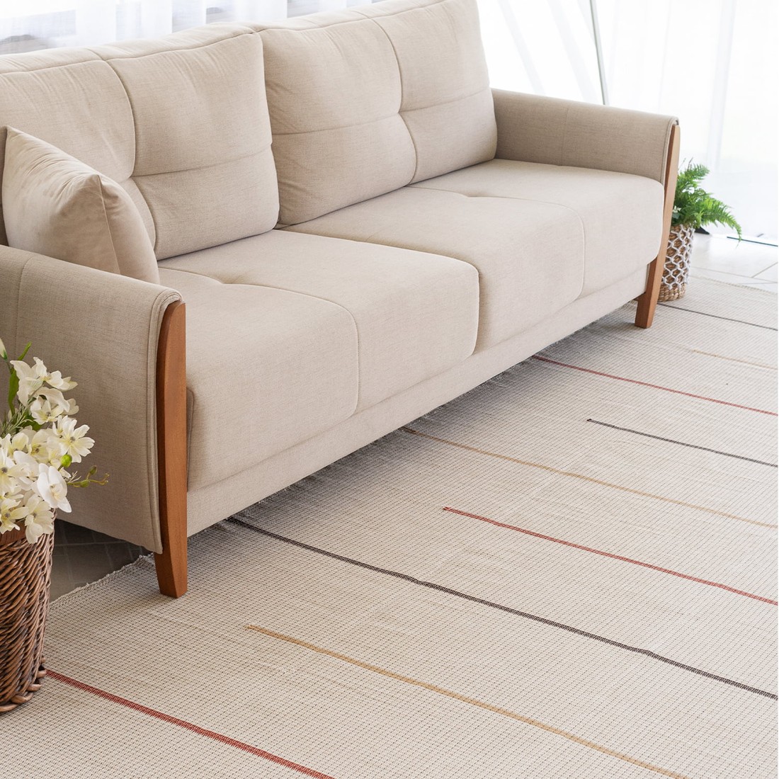 Tapete Artesanal Trama Basic de Sala Listras Colors 2,00x3,50 Tapete Artesanal Trama Basic de Sala Listras Colors 2,00x3,50