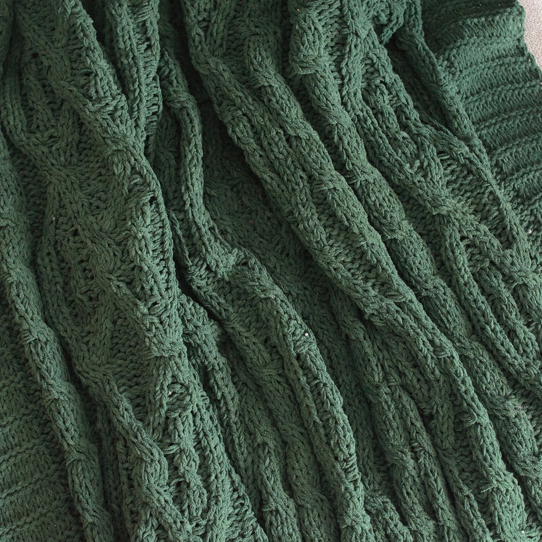 Manta Decorativa Tricot 127x152cm Loren Verde