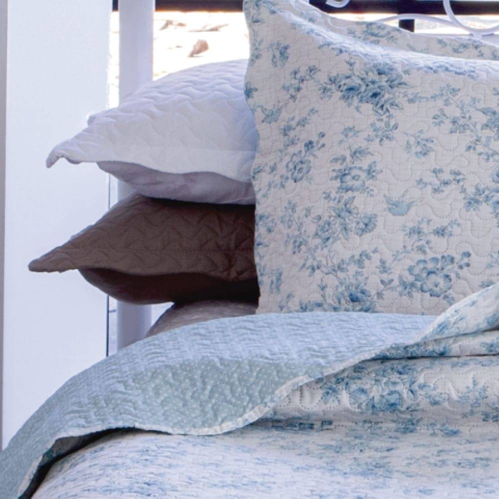 Kit  Cobre-leito King Bouti Microfibra Ultrasonic Estampada 2,60 x 2,80 m + 2 Porta-travesseiros - Mery