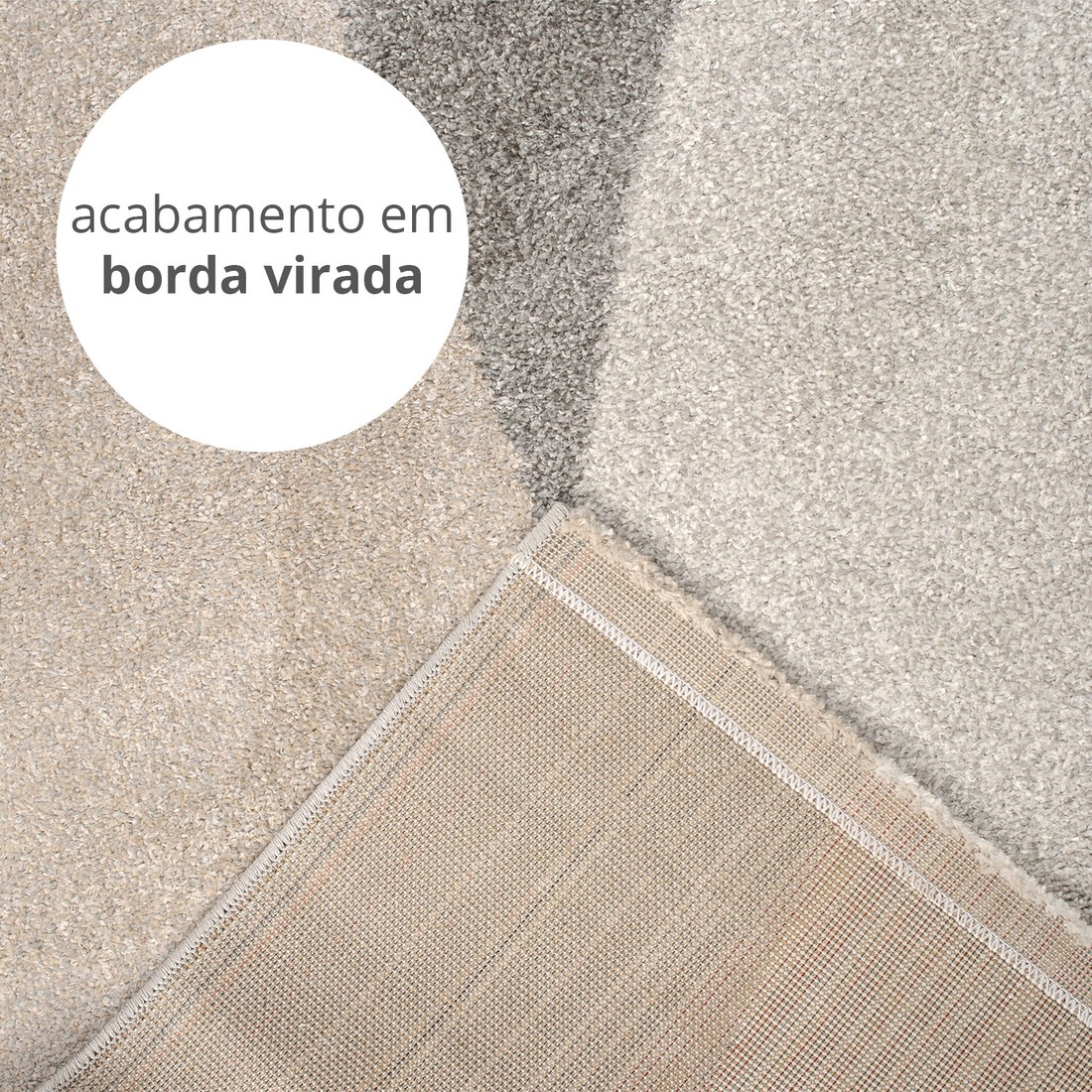 Tapete para Sala Grande Essenciais Organico Cinza e Nude 200x250 Tapete para Sala Grande Essenciais Organico Cinza e Nude 200x250