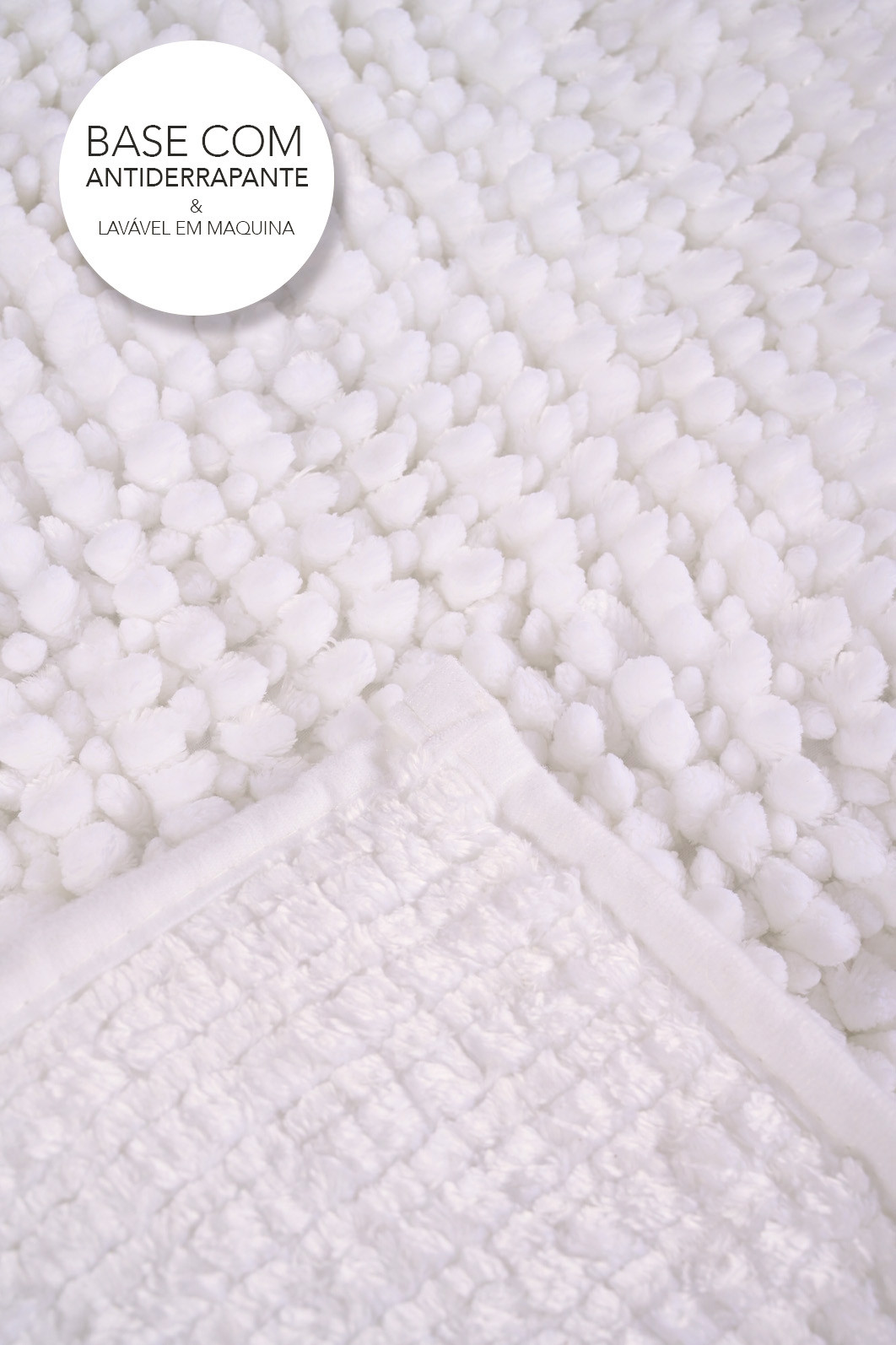 Tapete Banheiro Antiderrapante Luna 50x80 Branco Tapete Banheiro Antiderrapante Luna 50x80 Branco