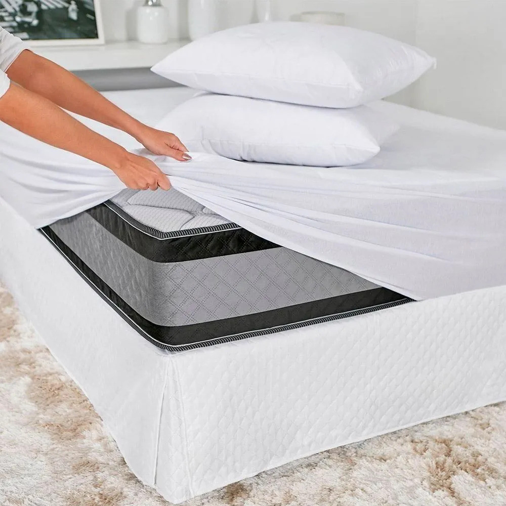 Capa Protetor de Colchão Impermeável King Branco Capa Protetor de Colchão Impermeável King Branco