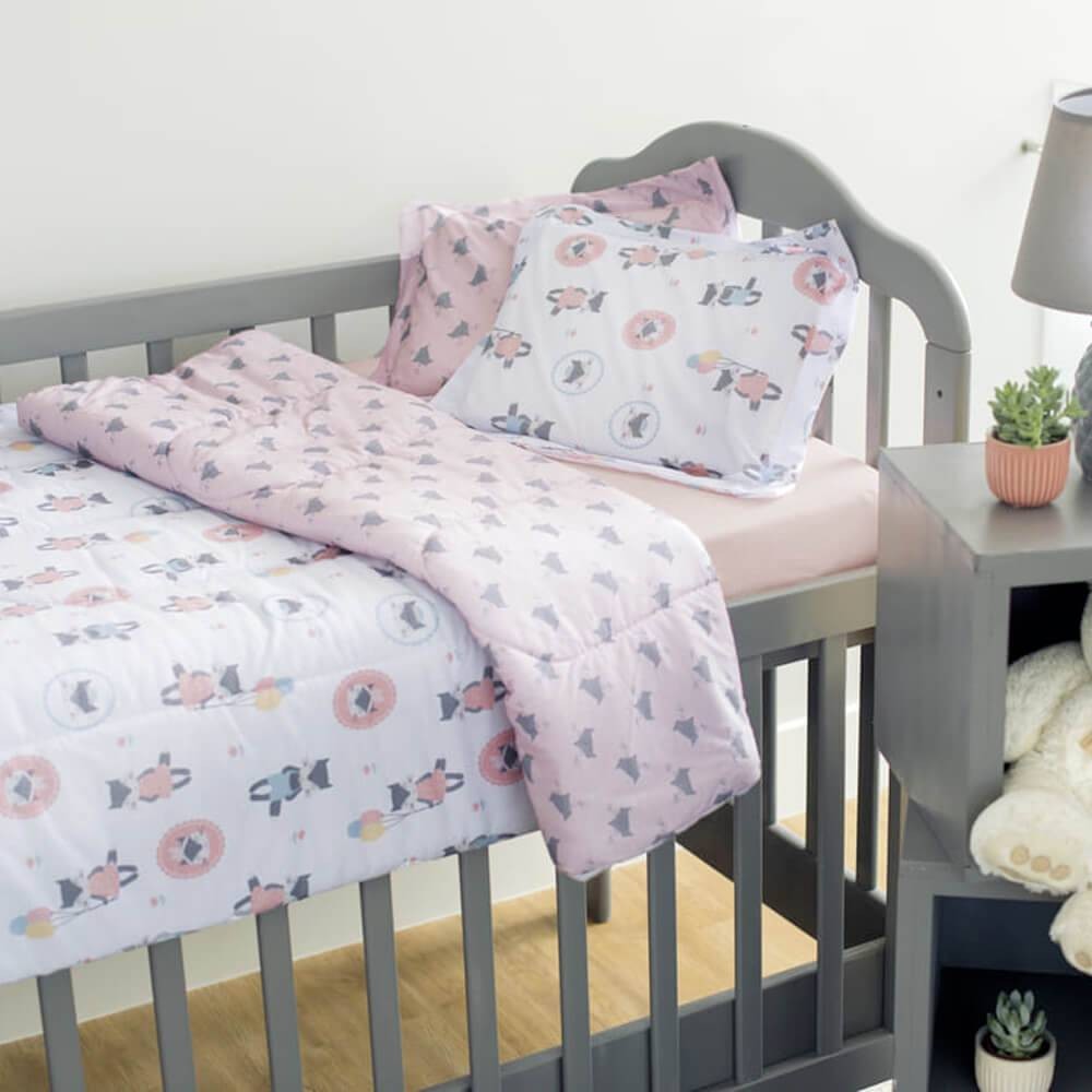 Jogo de Lençol para Berço de 2 Peças Fio Penteado Contos de Cordel - Atlântica