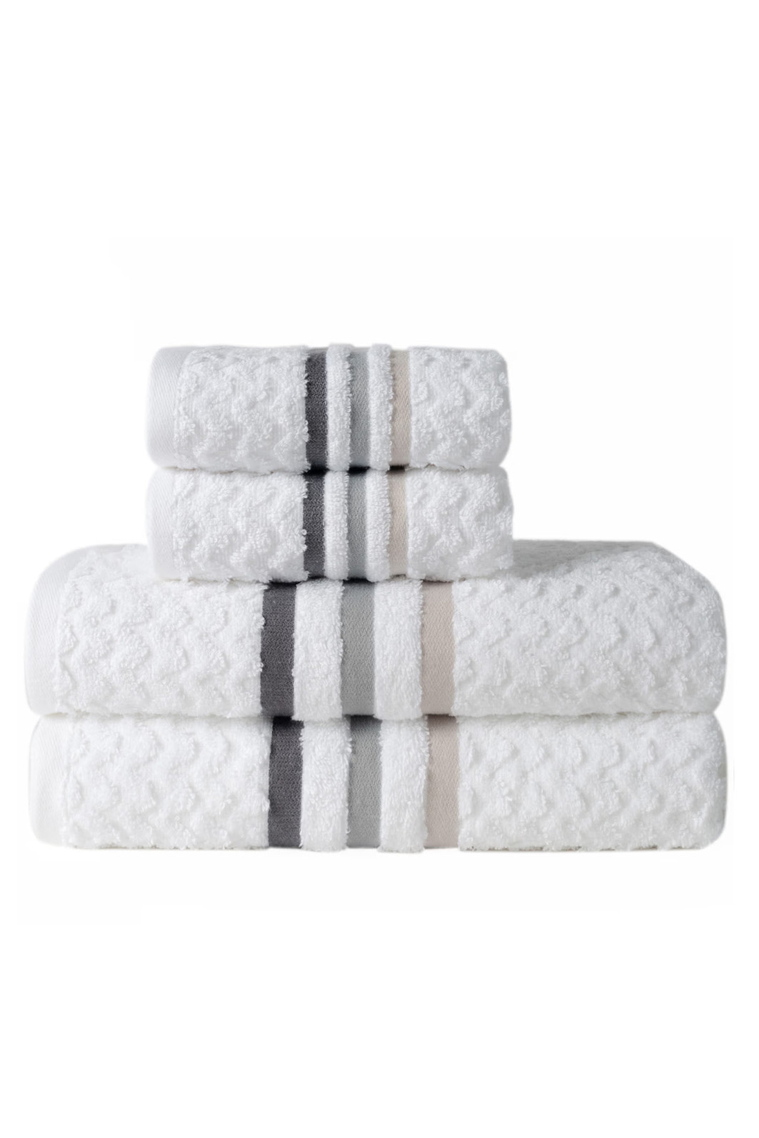 Jogo de Toalha 4 Peças Trento - Branco Jogo com Banhão