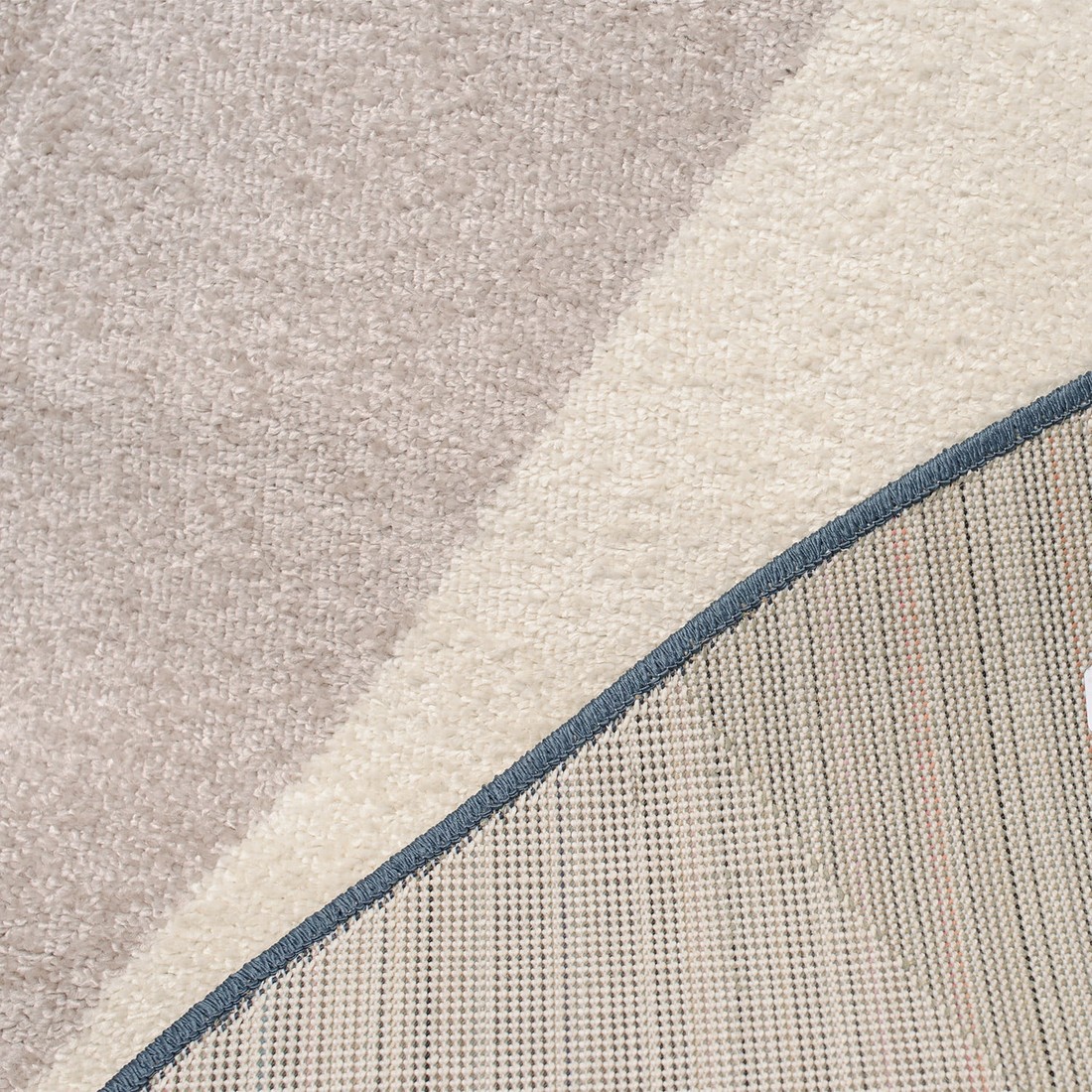 Tapete para Sala Essenciais Listrado Azul Redondo 2,50m Tapete para Sala Essenciais Listrado Azul Redondo 2,50m