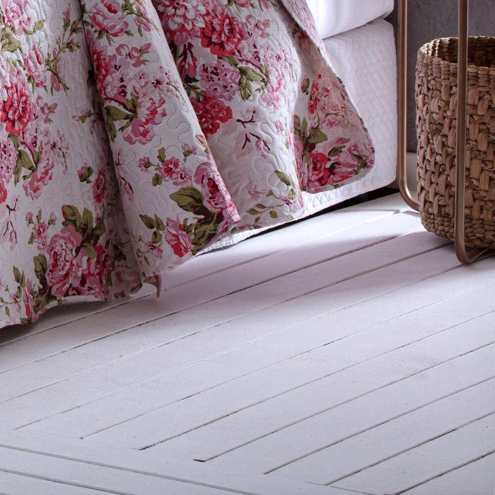 Kit  Cobre-leito Casal Bouti Microfibra Ultrasonic Estampada 2,20 x 2,40 m + 2 Porta-travesseiros - Valentina