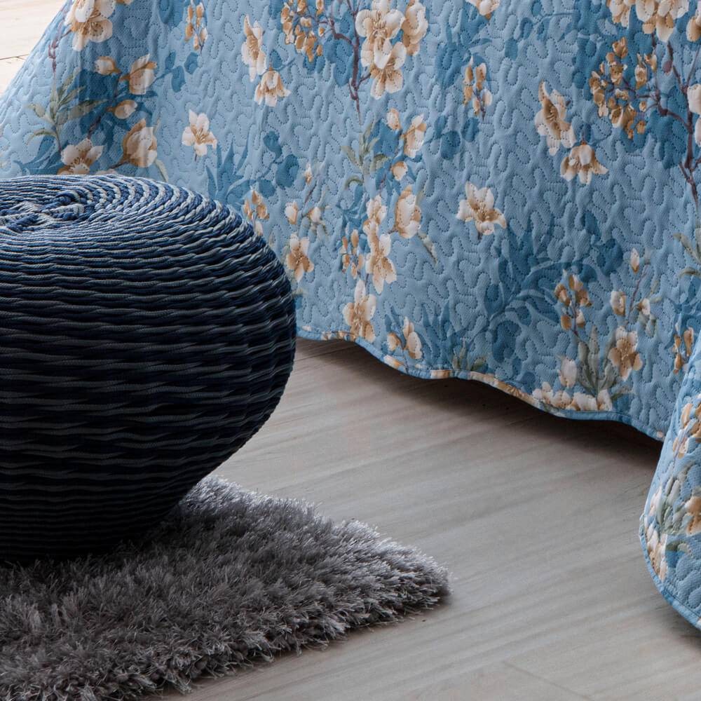 Kit 1 Cobre leito Solteiro Bouti Microfibra Ultrasonic Estampada 1,80 x 2,20 m + Porta-travesseiros - Gertrude