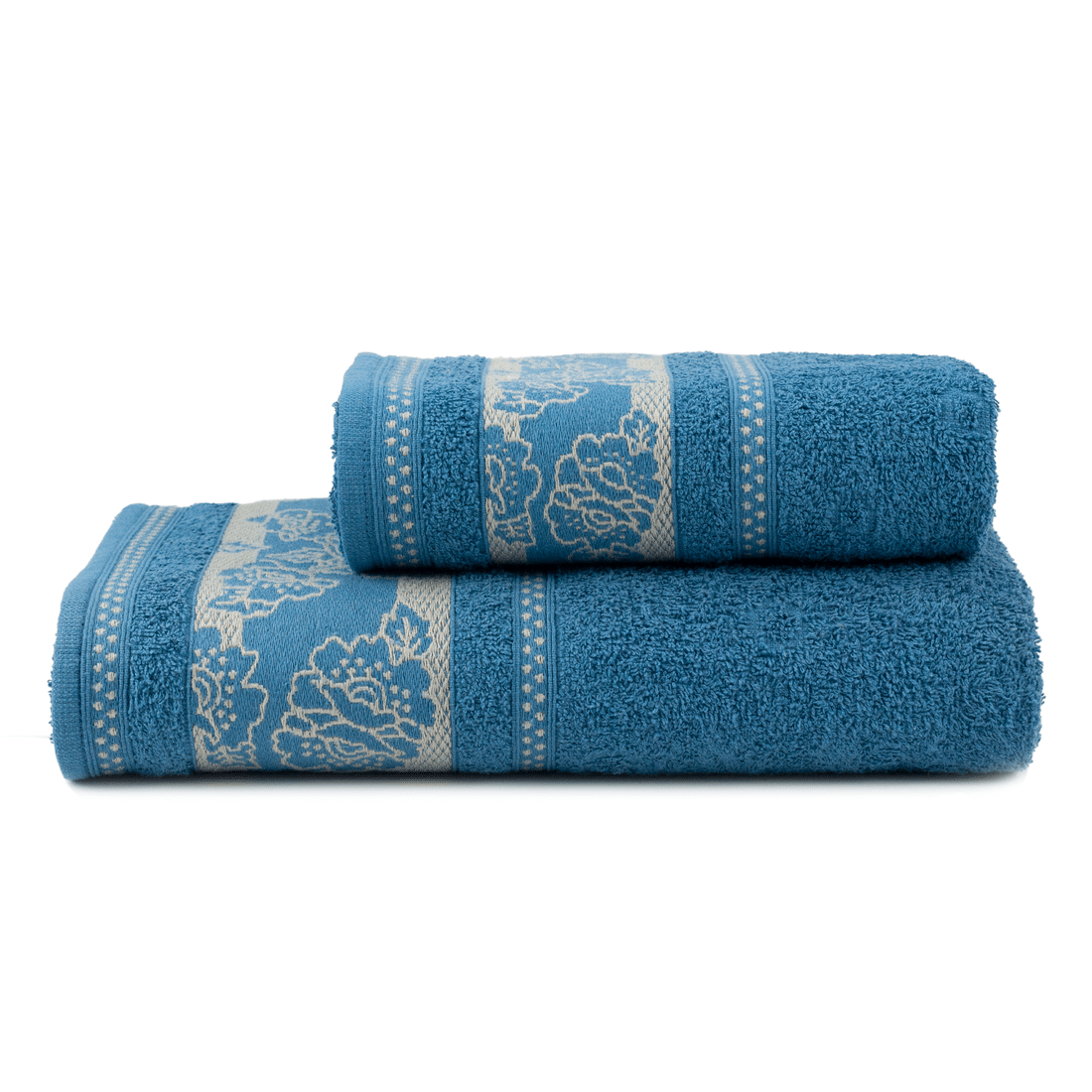 Toalhas de Banho Jacquard Aflorá Jogo com 2 Peças  Azul - Atlântica Toalhas de Banho Jacquard Aflorá Jogo com 2 Peças  Azul - Atlântica
