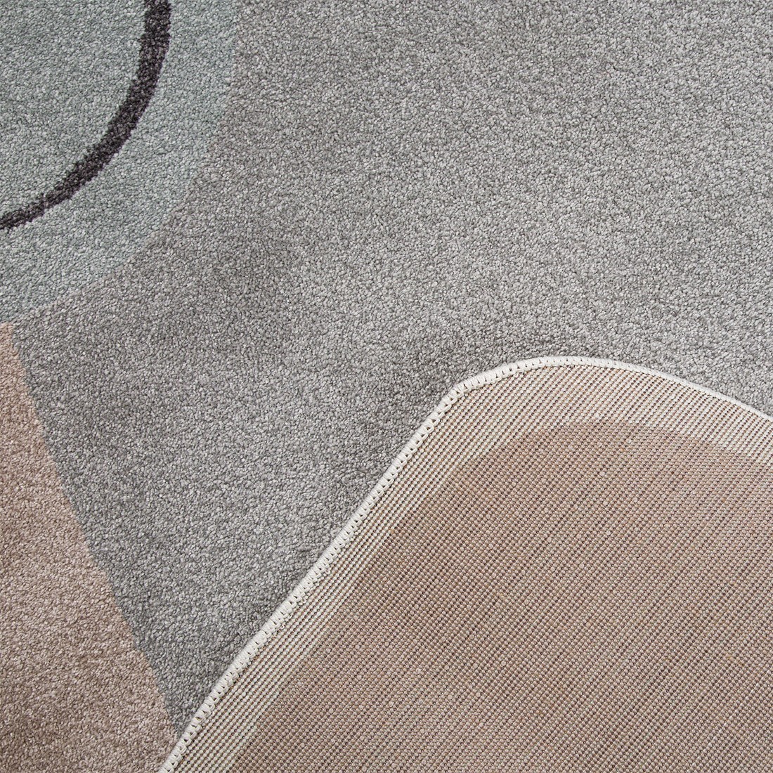 Tapete Organico Sala e Quarto Light Cinza e Rose Traçado 140x200