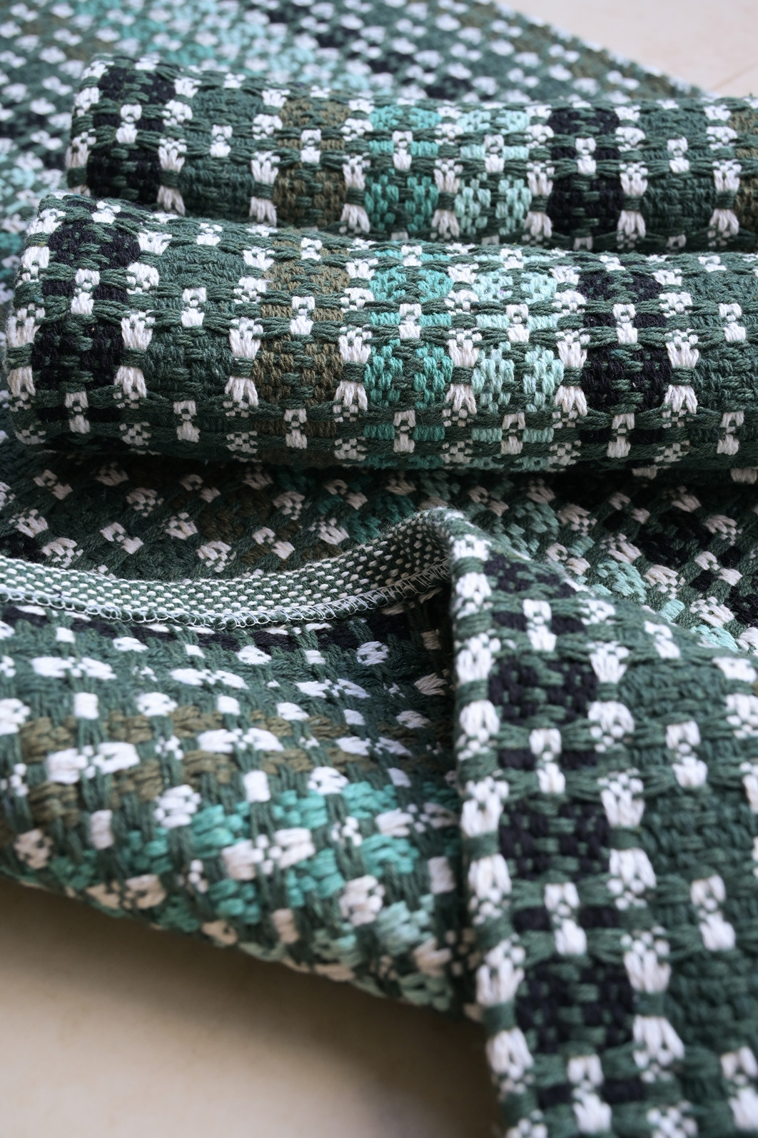 Kit de Cozinha 3 Peças Algodão Indiano Verde Kit de Cozinha 3 Peças Algodão Indiano Verde