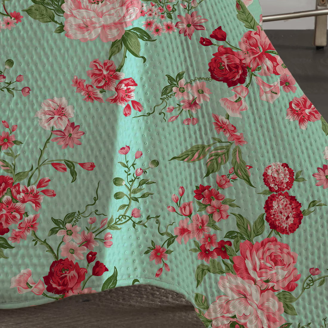 Kit Cobre Leito Colcha Queen 3 Peças Bouti Microfibra Estampada - Eloise Kit Cobre Leito Colcha Queen 3 Peças Bouti Microfibra Estampada - Eloise