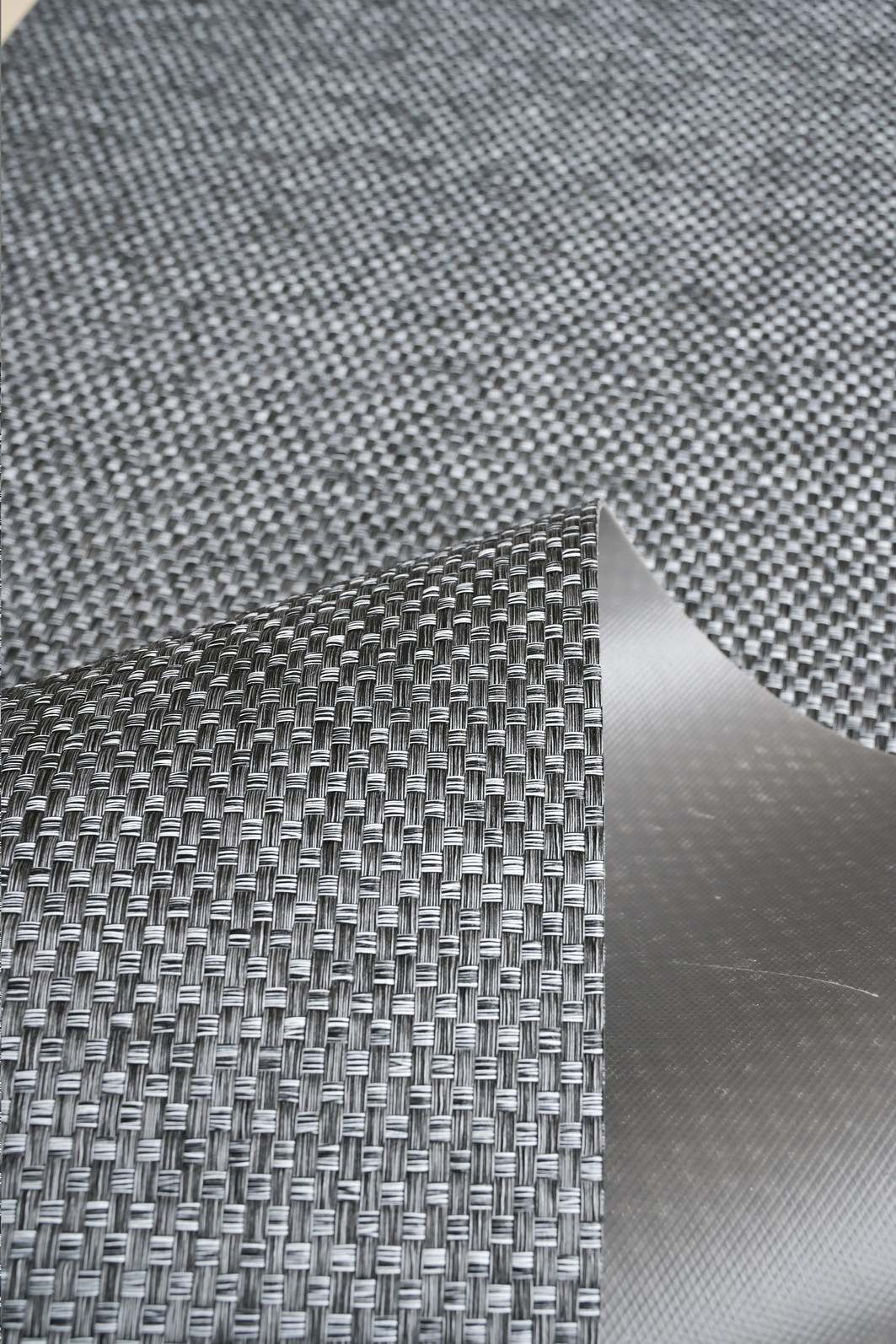 Tapete Passadeira PVC Antiderrapante Palha Cinza Chumbo 65x290 Tapete Passadeira PVC Antiderrapante Palha Cinza Chumbo 65x290