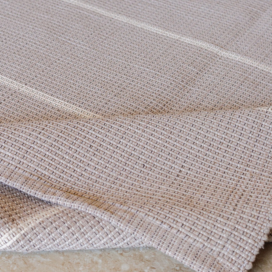 Tapete Artesanal Trama Basic de Sala Listras Areia 200x400