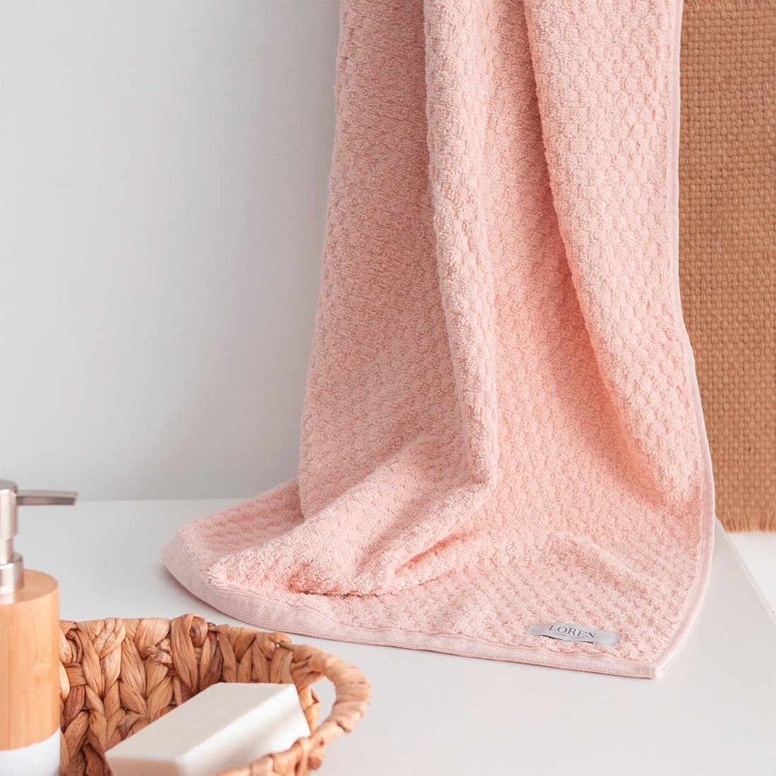 Jogo Toalhas de Banho 5 Peças Carré 100% algodão  Loren Jogo Toalhas de Banho 5 Peças Carré 100% algodão  Loren