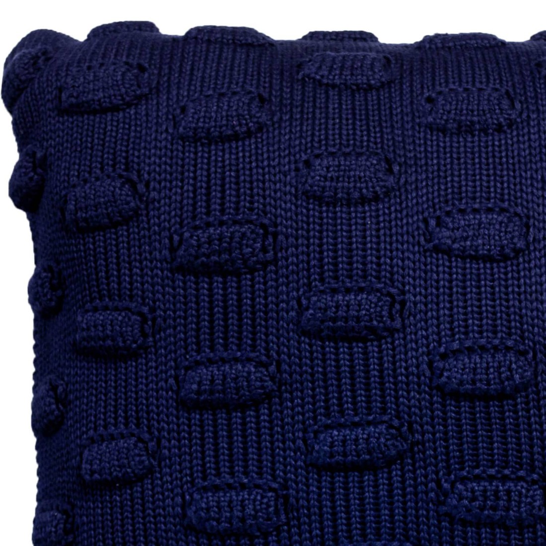 Capa de Almofada Tricot Poa 45cm x 45cm Marinho Capa de Almofada Tricot Poa 45cm x 45cm Marinho