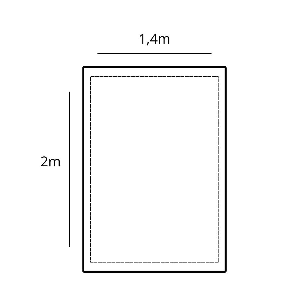 Tapete para Sala Pelo Médio Ultra Macio Lisboa com Antiderrapante 1,40 x 2,00 - Porto