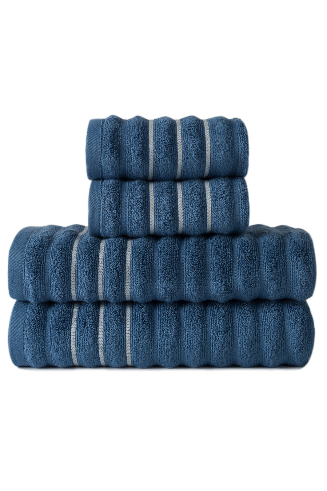 Jogo de Toalha 4 Peças Wave - Azul Jogo Banhão Jogo de Toalha 4 Peças Wave - Azul Jogo Banhão