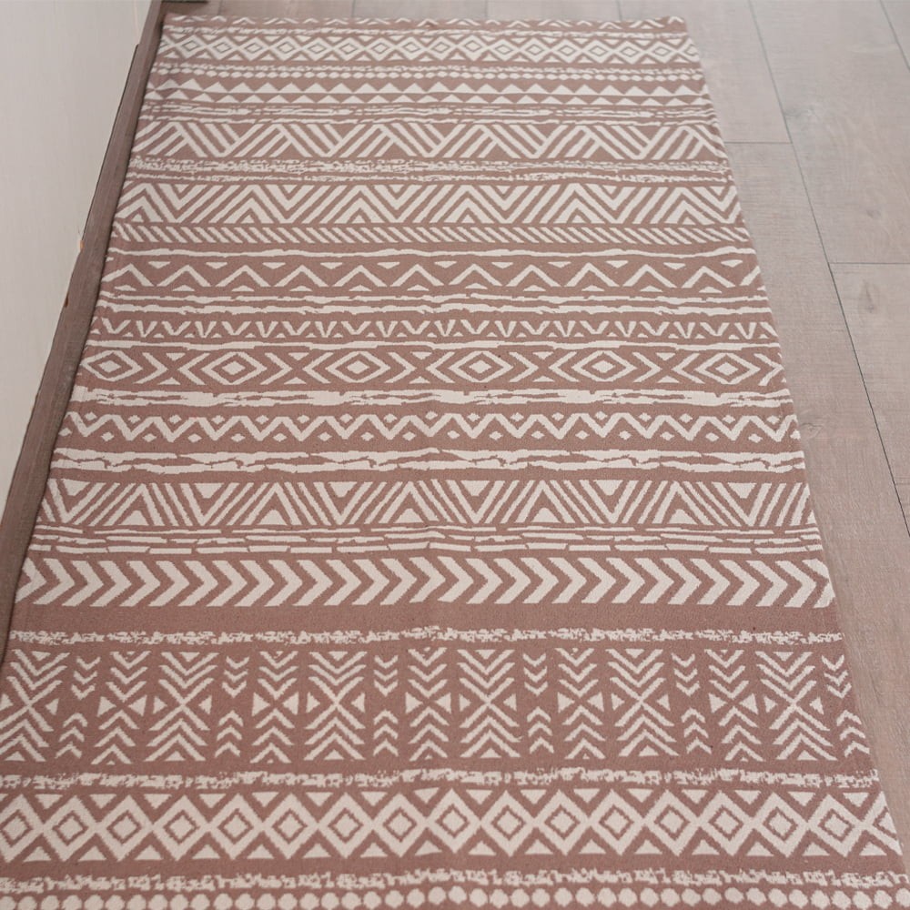 Tapete Passadeira de Cozinha 70 x 2,00m Étnico de Algodão Maori - Chocolate Tapete Passadeira de Cozinha 70 x 2,00m Étnico de Algodão Maori - Chocolate