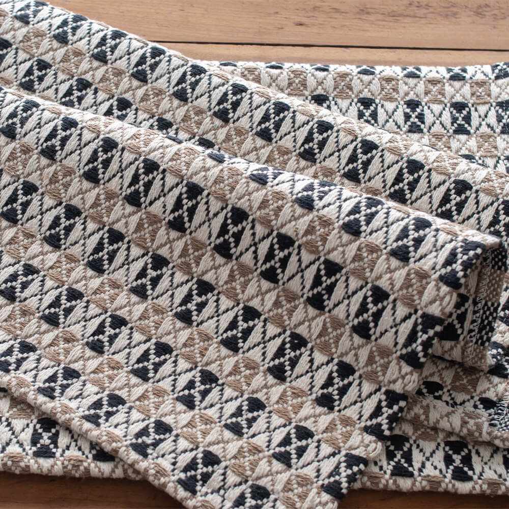 Kit de Cozinha 3 Peças Algodão Marrocos Preto c/ Bege Kit de Cozinha 3 Peças Algodão Marrocos Preto c/ Bege