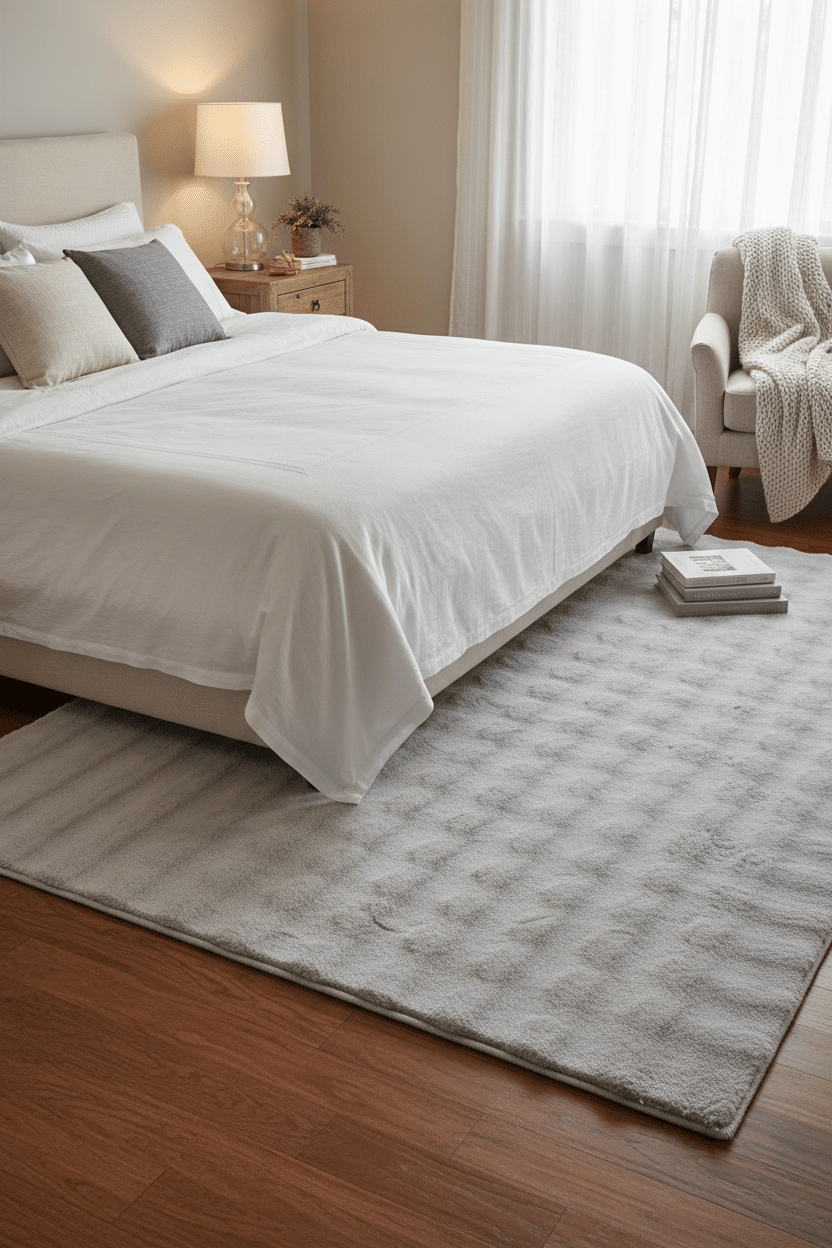 Tapete Pele de Coelho Livy Prata 100x150 Tapete Pele de Coelho Livy Prata 100x150