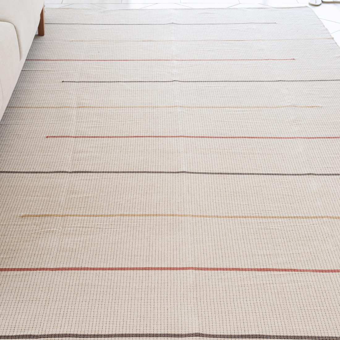 Tapete Artesanal Trama Basic de Sala Listras Colors 2,00x4,00