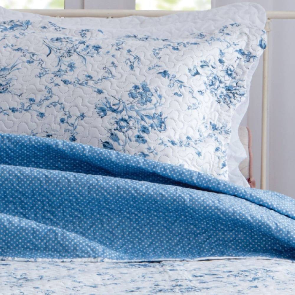 Kit  Cobre-leito Queen Bouti Microfibra Ultrasonic Estampada 2,40 x 2,60 m + 2 Porta-travesseiros - Catarina