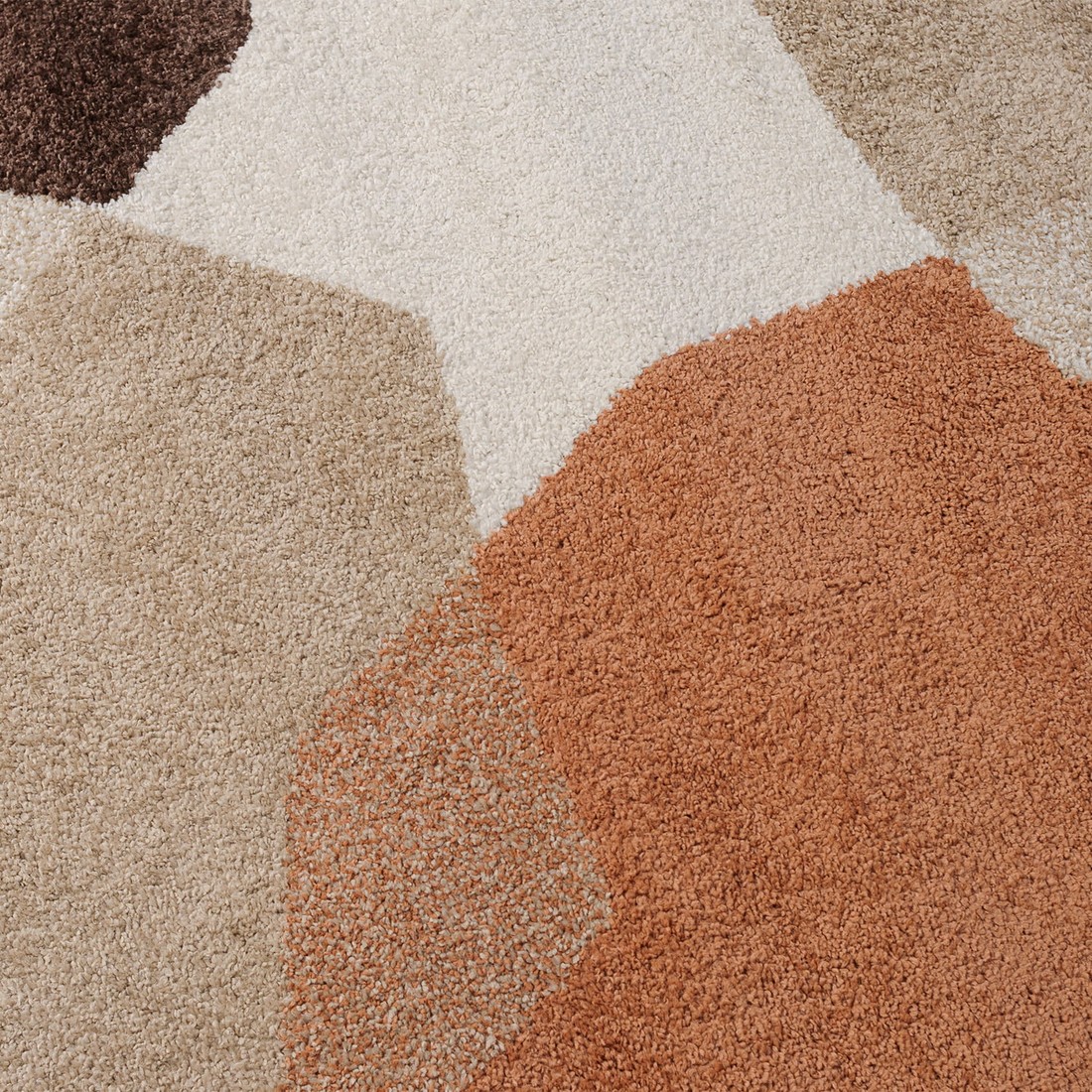 Tapete para Sala Essenciais Organico Pedras Terracota 300x400 Tapete para Sala Essenciais Organico Pedras Terracota 300x400