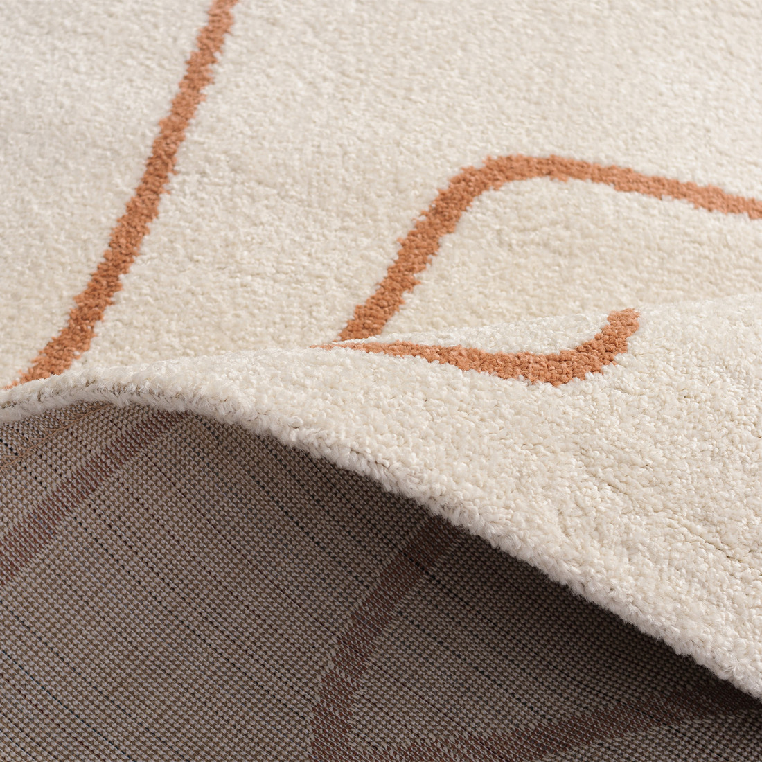 Tapete para Sala Grande Essenciais Tracejado Coral 150x100