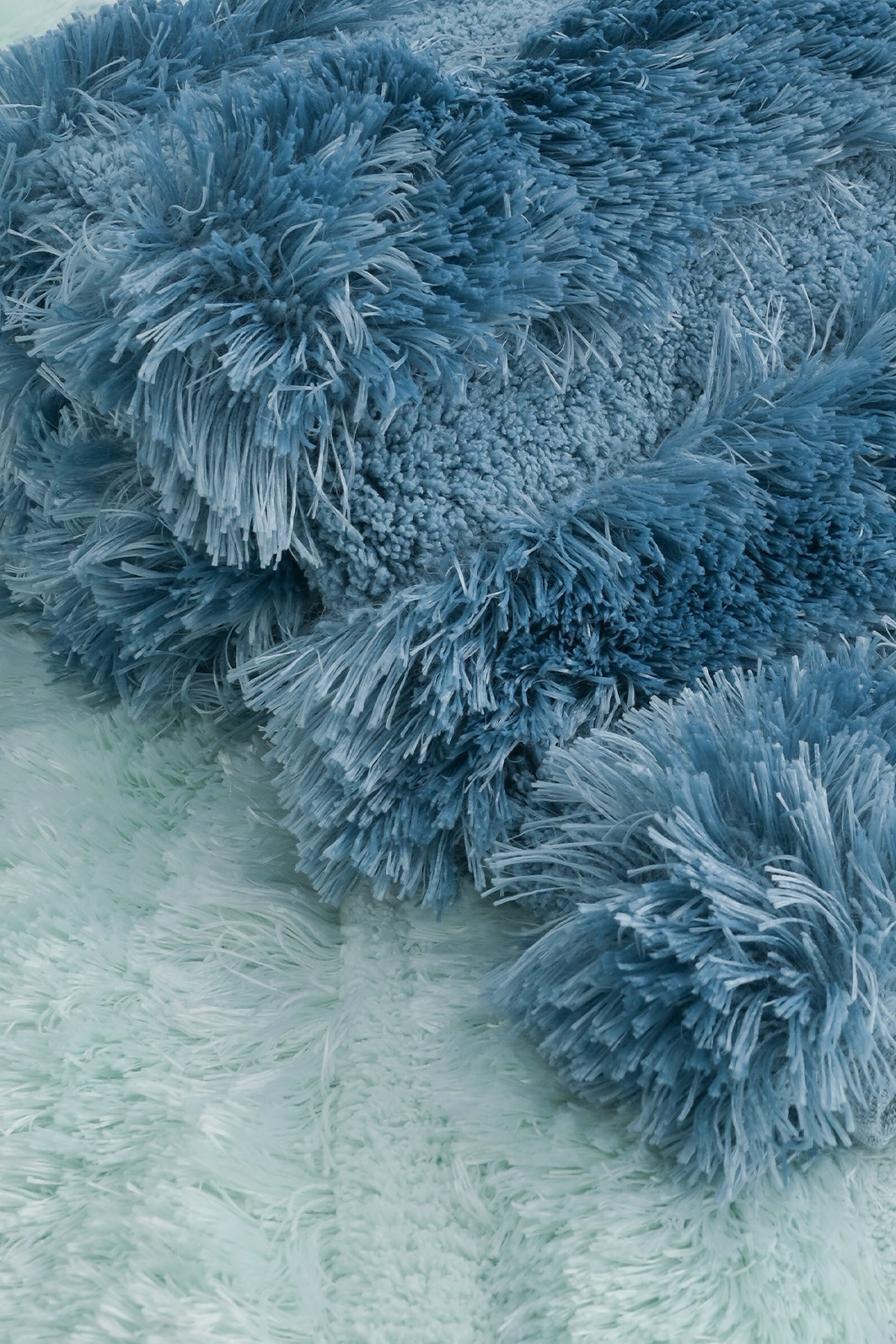 Tapete Antiderrapante NewYork Super Soft e Peluciado 50x70cm - Azul