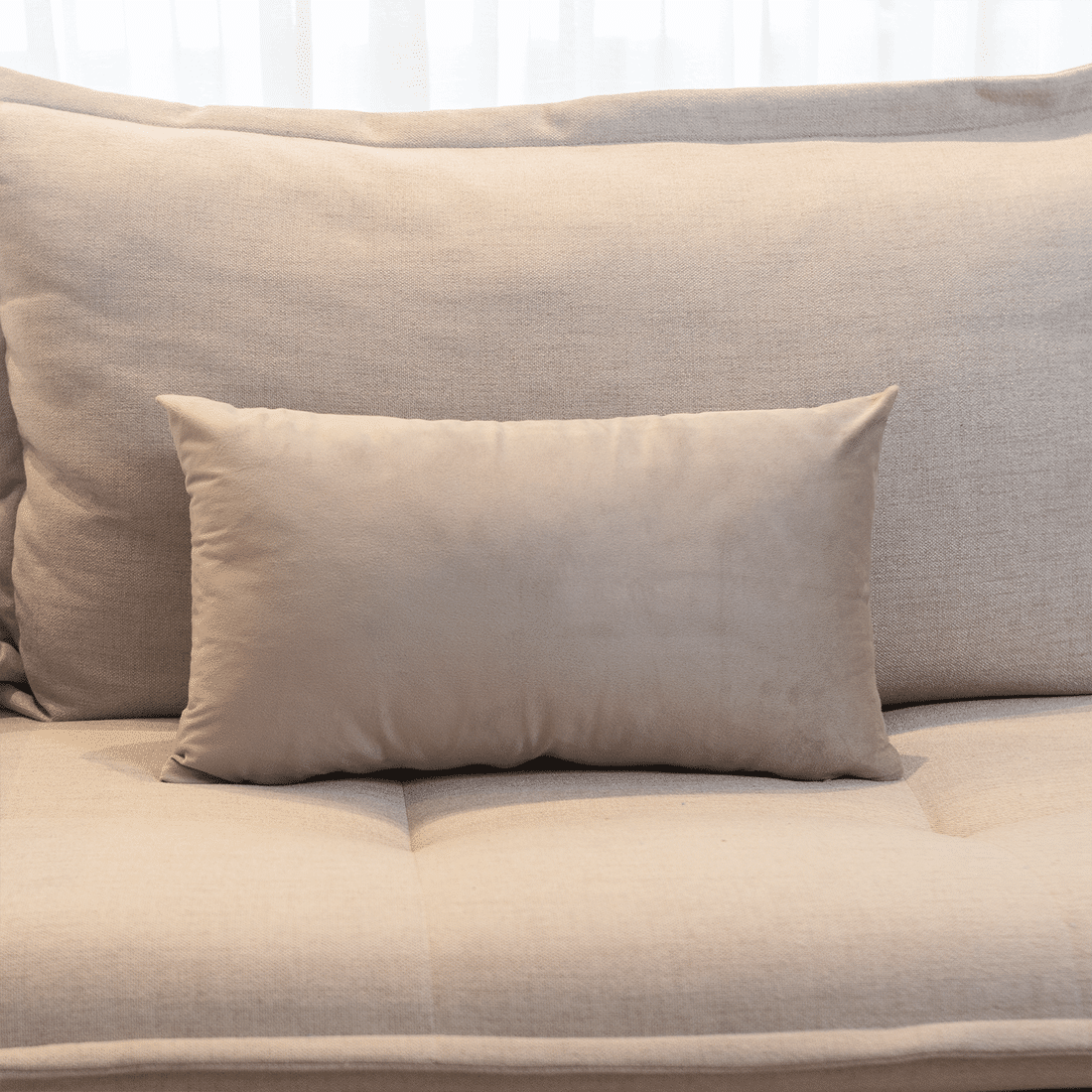 Capa de Almofada Veludo Premium Decorativa - Bege 30cm x 50cm Capa de Almofada Veludo Premium Decorativa - Bege 30cm x 50cm