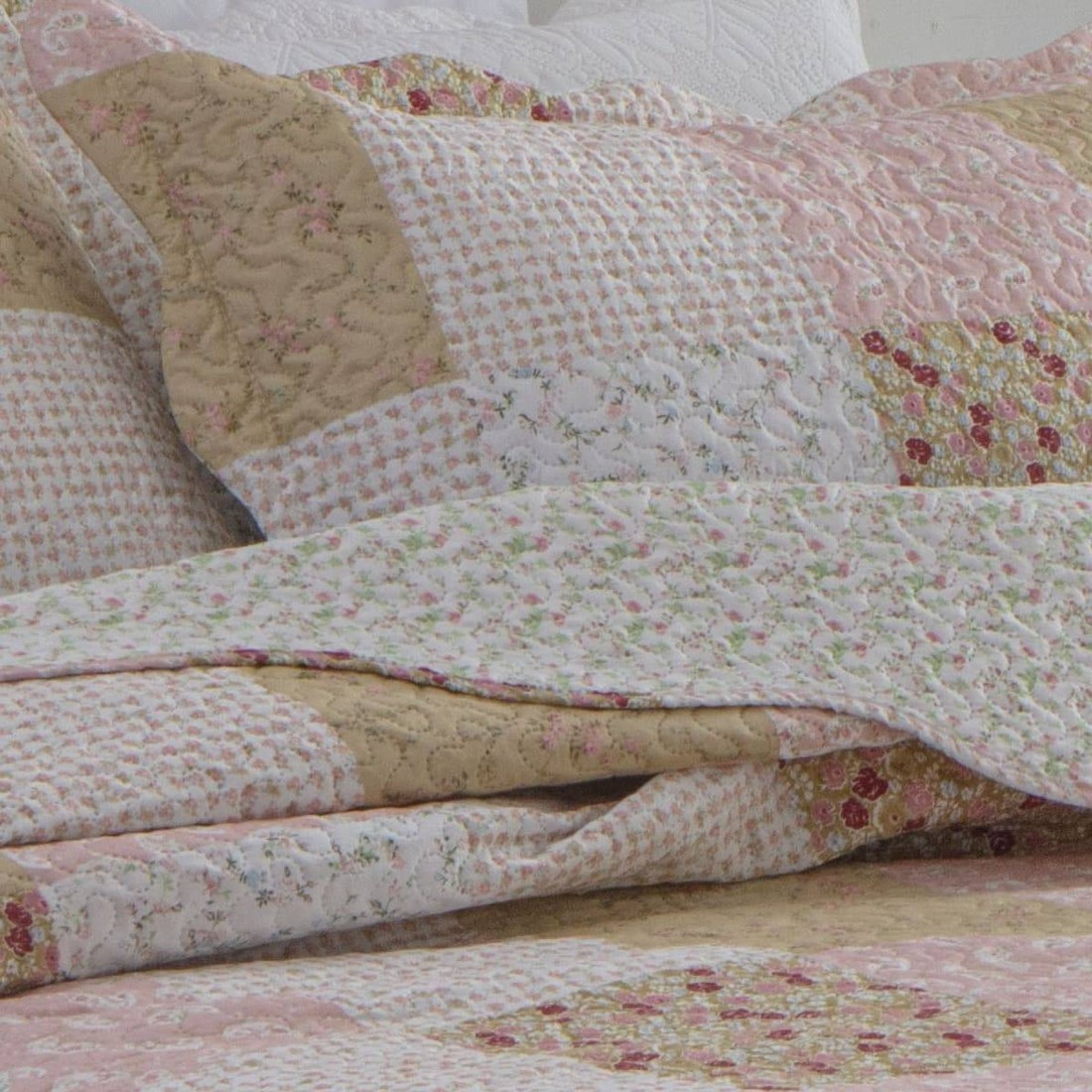 Kit 3 Peças Cobre leito Casal Bouti Microfibra Ultrasonic Estampada + 2 Porta-travesseiros - Corá