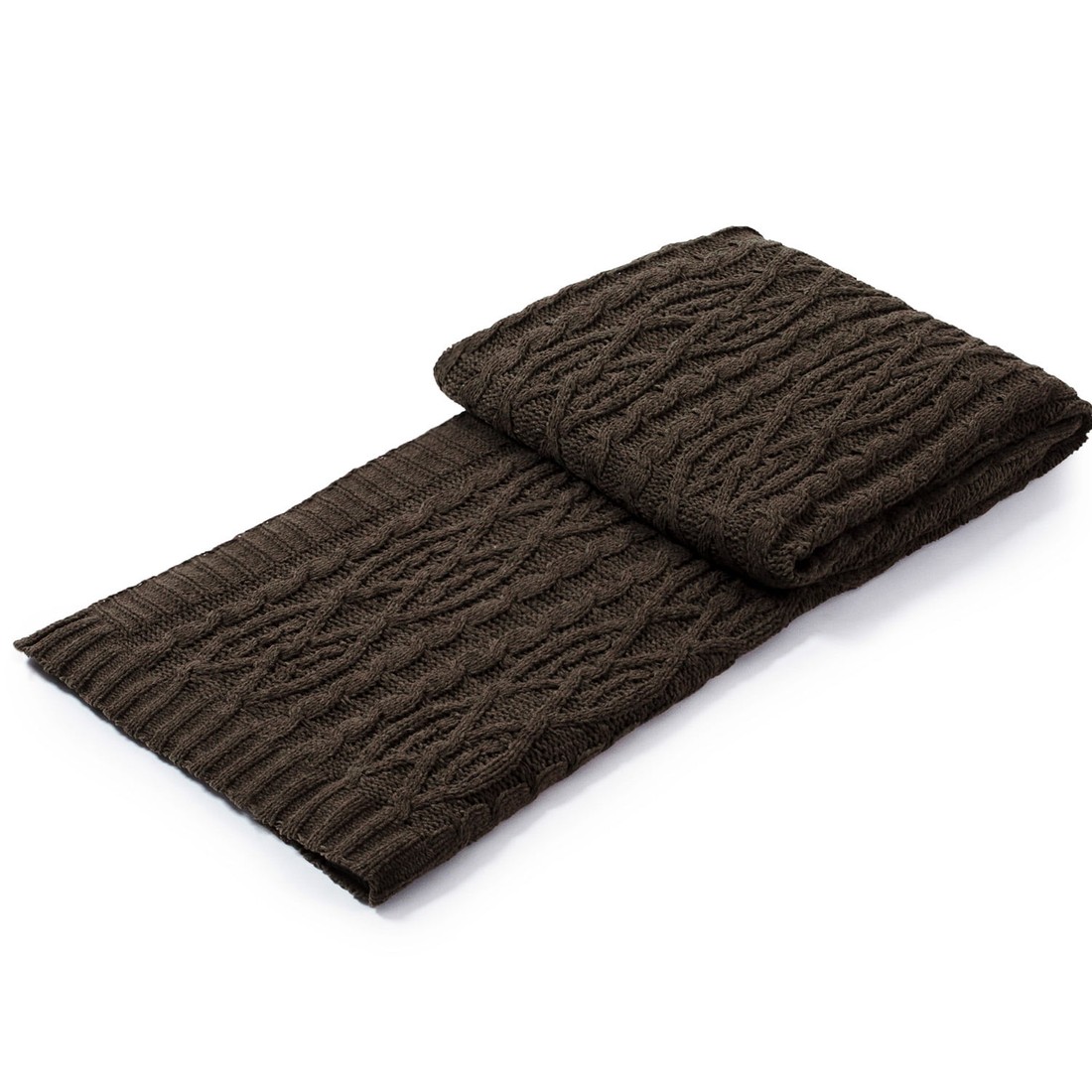 Manta Decorativa Tricot Casal 180x220cm Loren Kaki