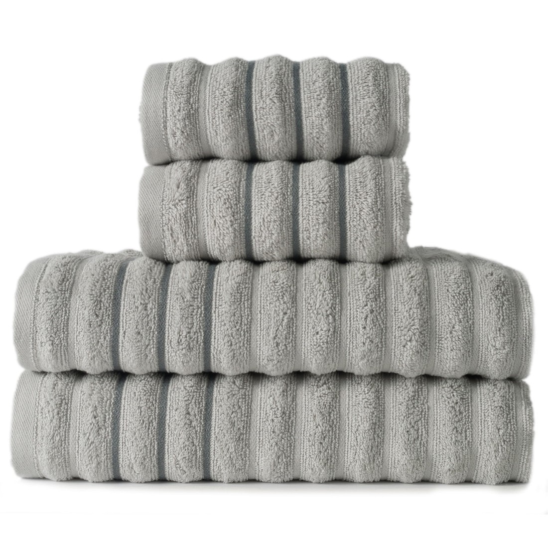 Jogo de Toalha 4 Peças Wave - Cinza Jogo Banho