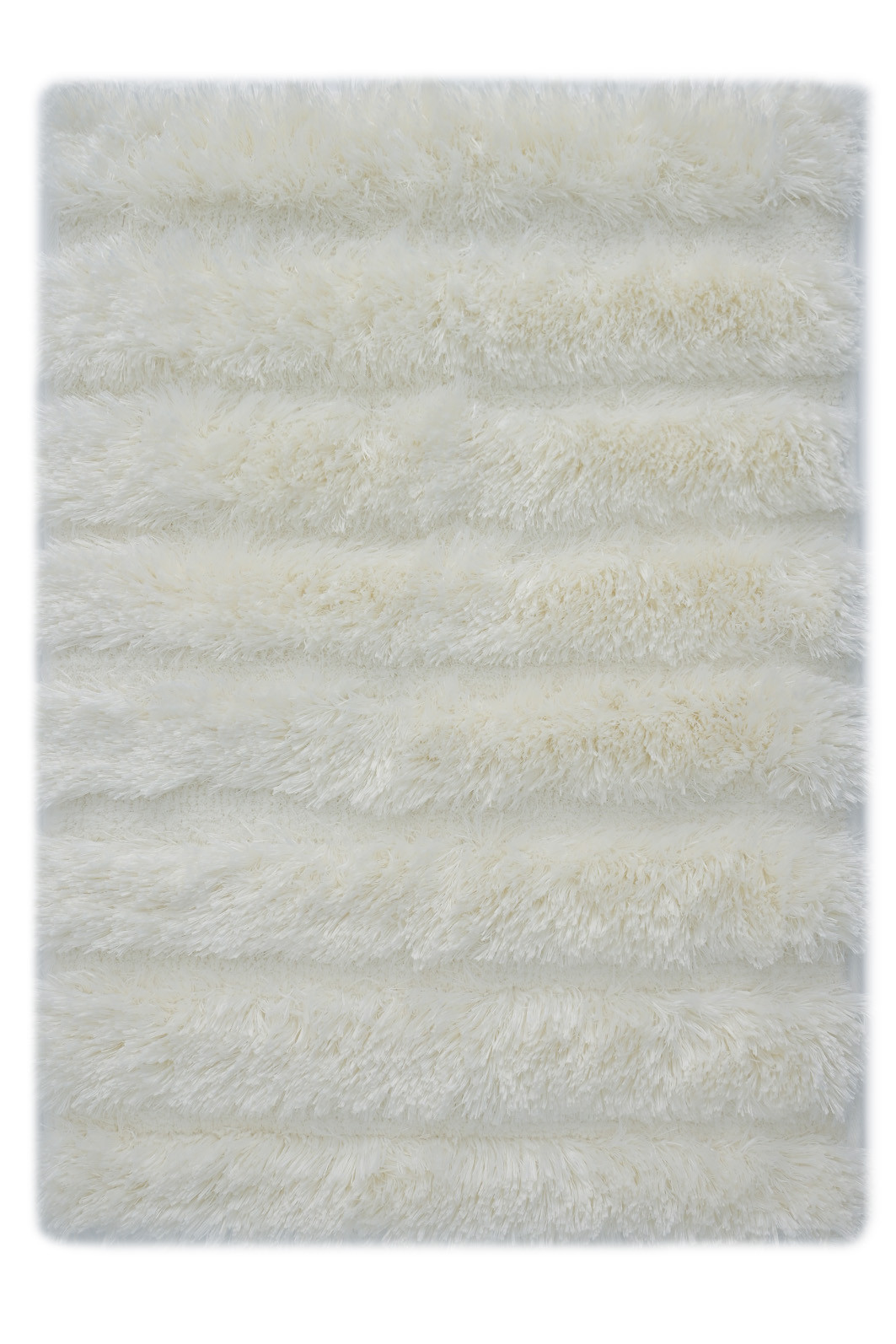 Tapete Antiderrapante NewYork Super Soft e Peluciado 50x70cm  Branco