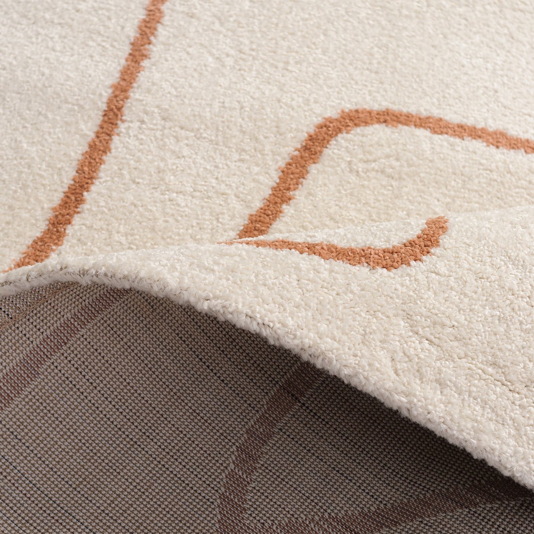 Tapete para Sala Essenciais Organico Tracejado Coral 200x250 Tapete para Sala Essenciais Organico Tracejado Coral 200x250